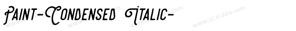 Paint-Condensed Italic字体转换